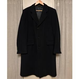 Christian St. John Wool & Cashmere Overcoat | 42R | Navy | Vintage